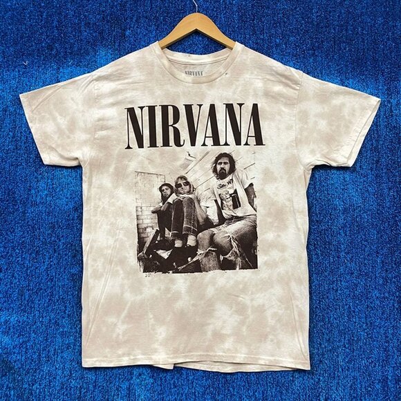 Nirvana Chris Cuffaros Nevermind Photo Grunge Band Tie Dye L